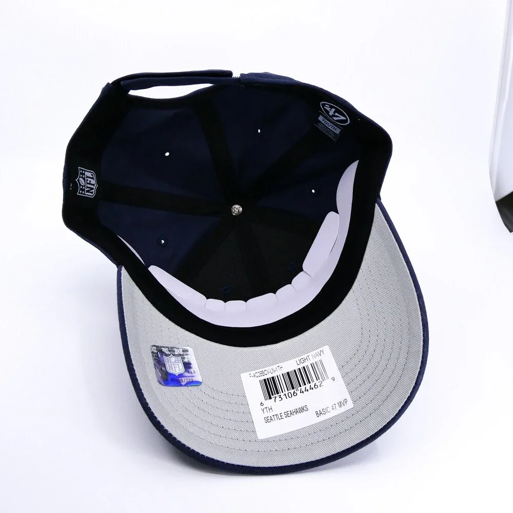 Seattle Seahawks Hat Boys Blue '47 Brand Strap Back‎ Cap Football NFL Youth New